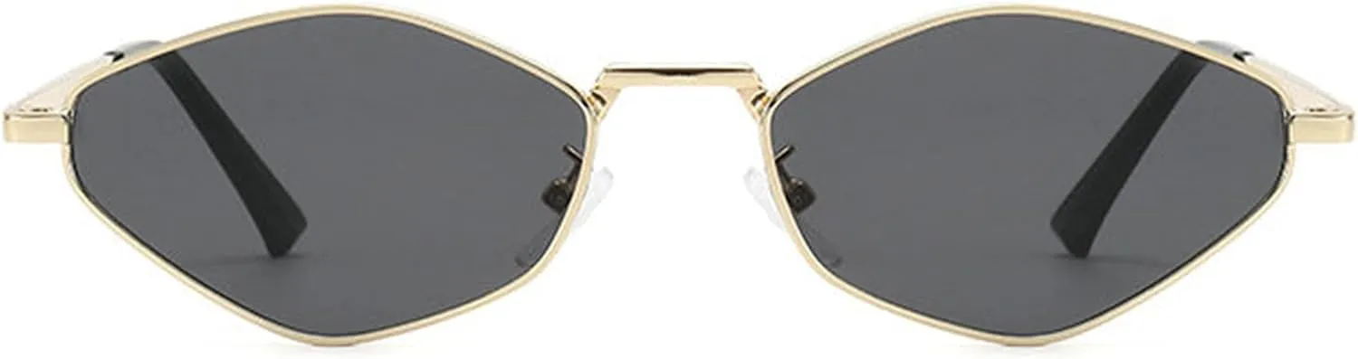 willochra Popular Fashion Polygon Rhombus Sunglasses Women Retro Punk Trending Men Metal Cat Eye Shades sunglasses UV400