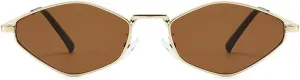 willochra Popular Fashion Polygon Rhombus Sunglasses Women Retro Punk Trending Men Metal Cat Eye Shades sunglasses UV400