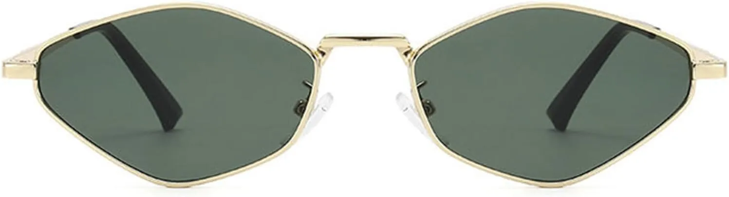willochra Popular Fashion Polygon Rhombus Sunglasses Women Retro Punk Trending Men Metal Cat Eye Shades sunglasses UV400