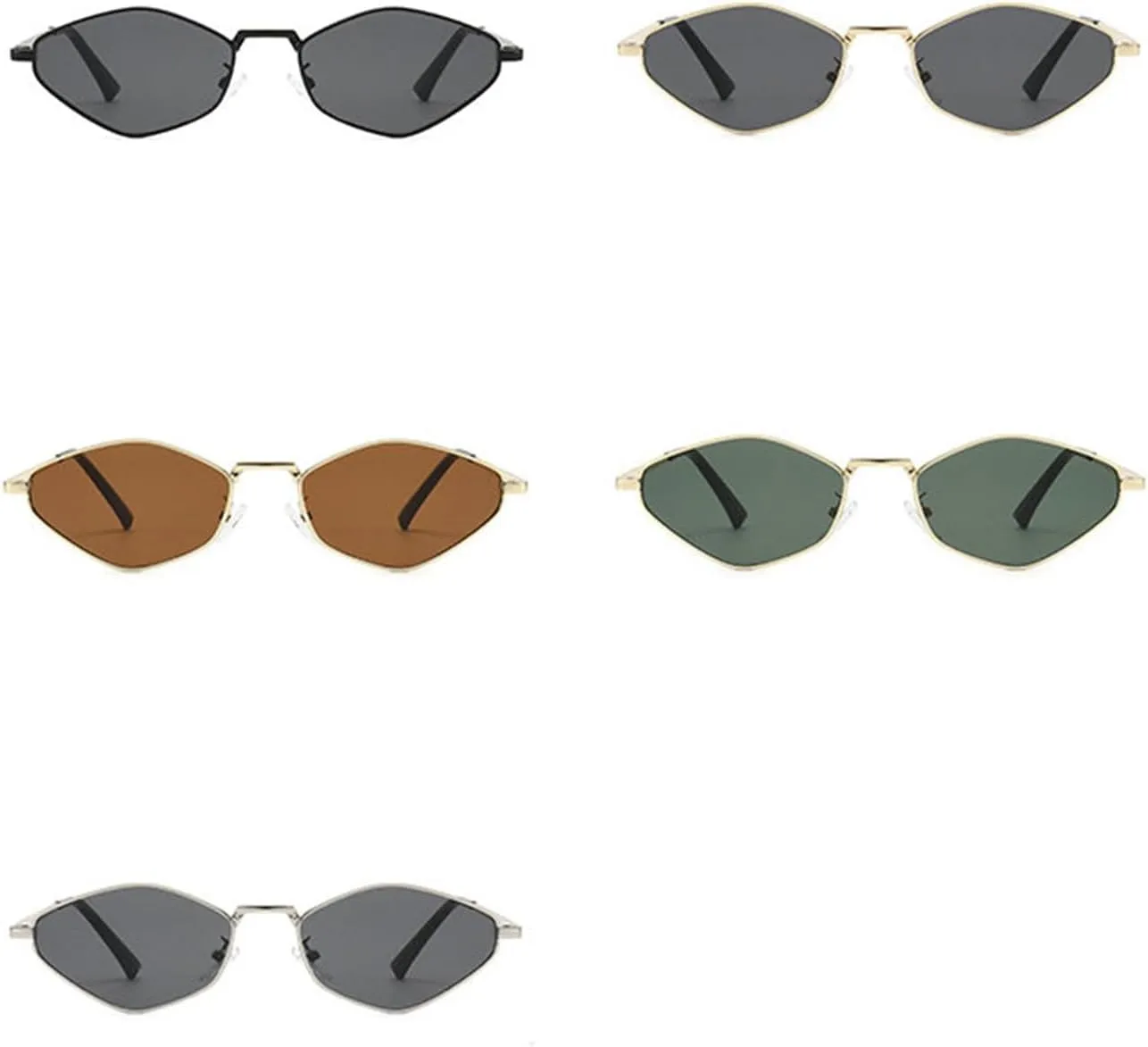 willochra Popular Fashion Polygon Rhombus Sunglasses Women Retro Punk Trending Men Metal Cat Eye Shades sunglasses UV400