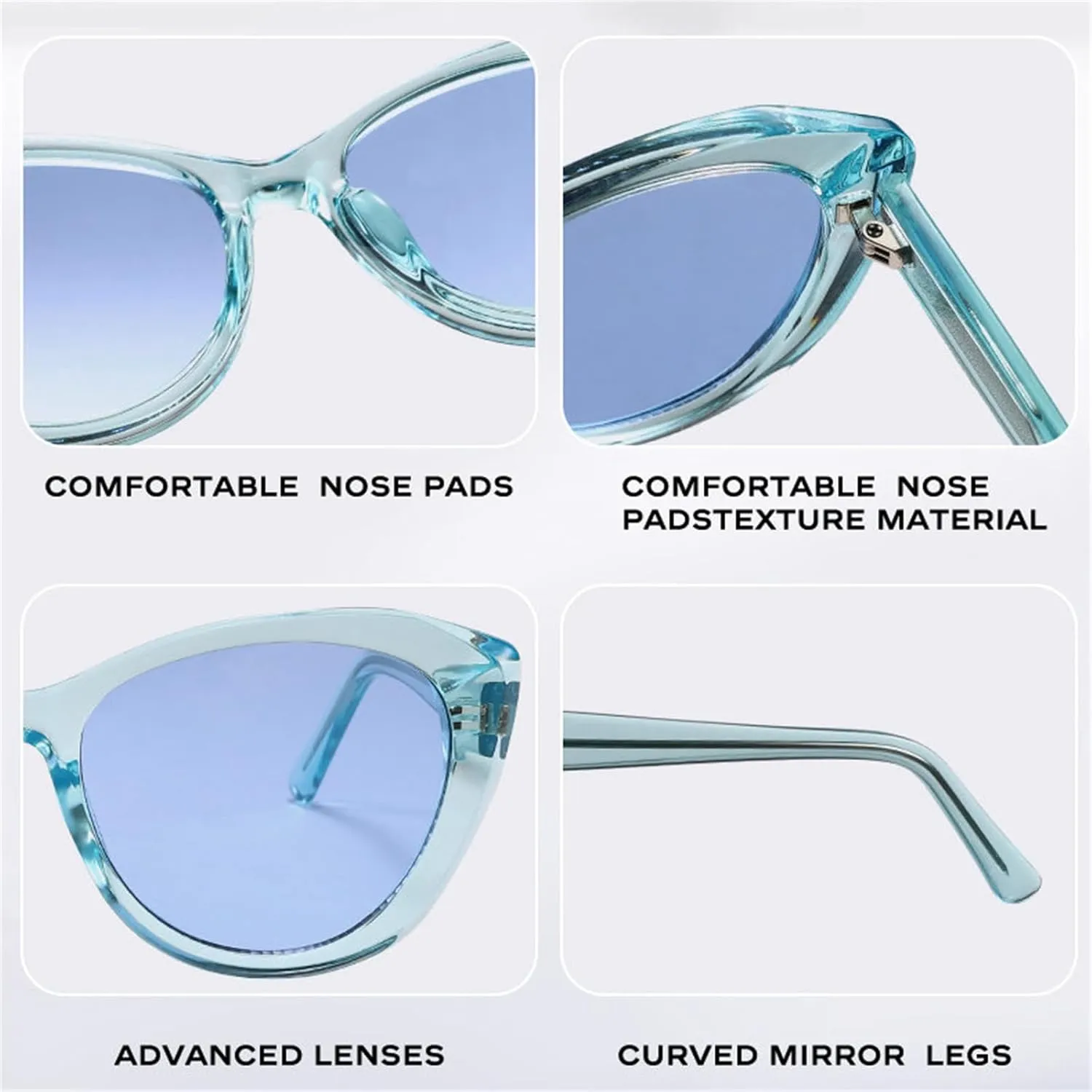 willochra Vintage Oversized Cat Eye Sunglasses Women 90s Classic Sun Glasses Female Retro Fashion Gradient Sunglasses