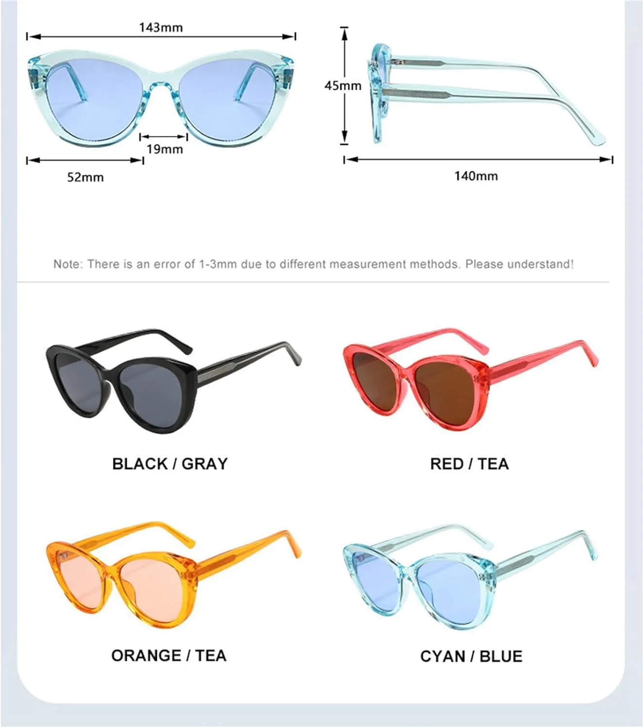 willochra Vintage Oversized Cat Eye Sunglasses Women 90s Classic Sun Glasses Female Retro Fashion Gradient Sunglasses
