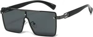 WiLseM Men's and Women's Retro Square Sunglasses, UV400 Protection Driving Glasses Metal Frame Sunglasses