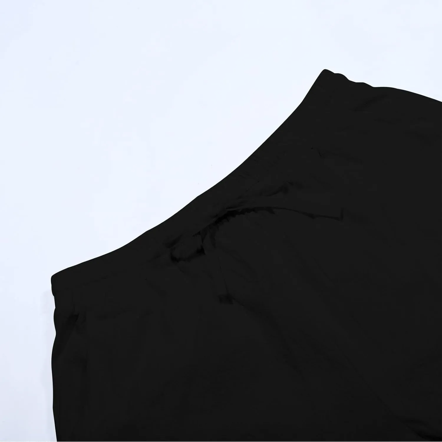 Women Casual Elastic Waist Pants Loose Side Button Comfy Straight Leg Trousers Summer Fashion Trousers with Pocket