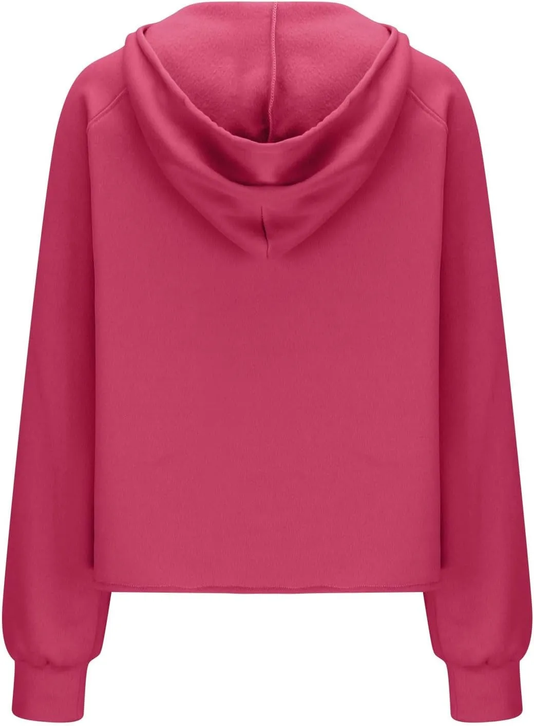 Women Half Zip Hoodies Pullover Long Sleeve Solid Corded Sweatshirt Oversized Casual Trendy Fall Outfit with Kangaroo Pocket