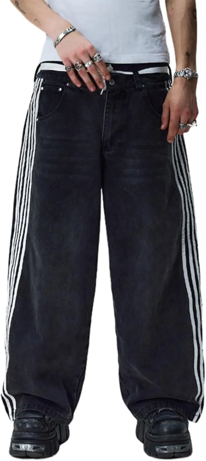 Women Jeans Wide Leg Denim Pants Straight Ankle Trousers Y2k Jeans Low Rise Jeans Relaxed Fit Baggy Jeans Streetwear