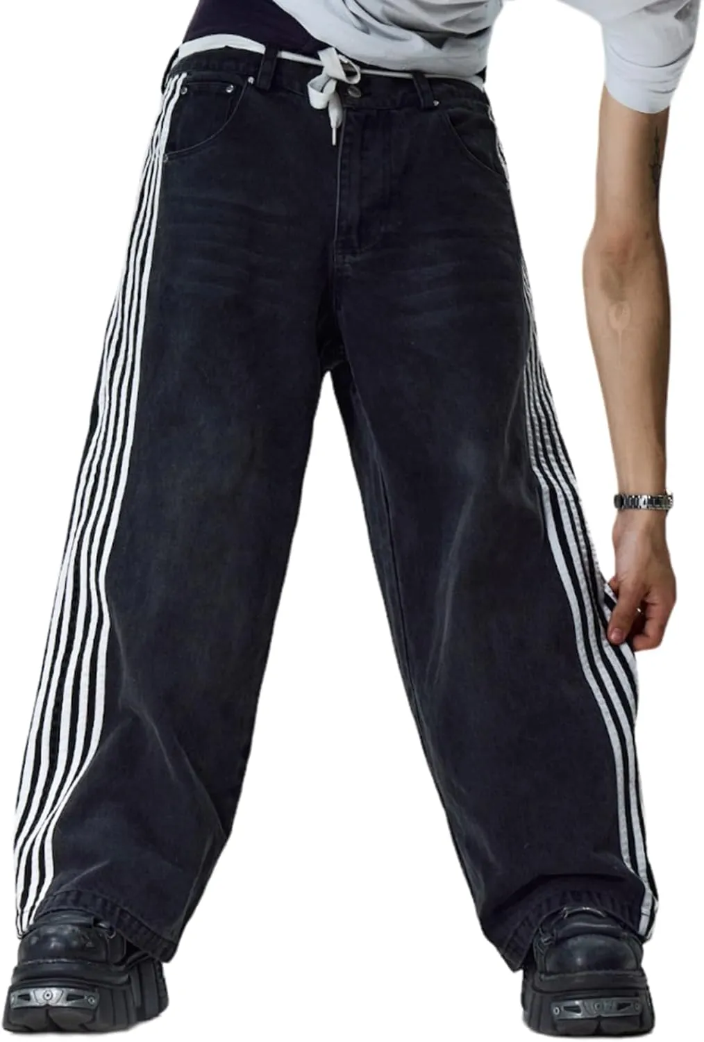Women Jeans Wide Leg Denim Pants Straight Ankle Trousers Y2k Jeans Low Rise Jeans Relaxed Fit Baggy Jeans Streetwear