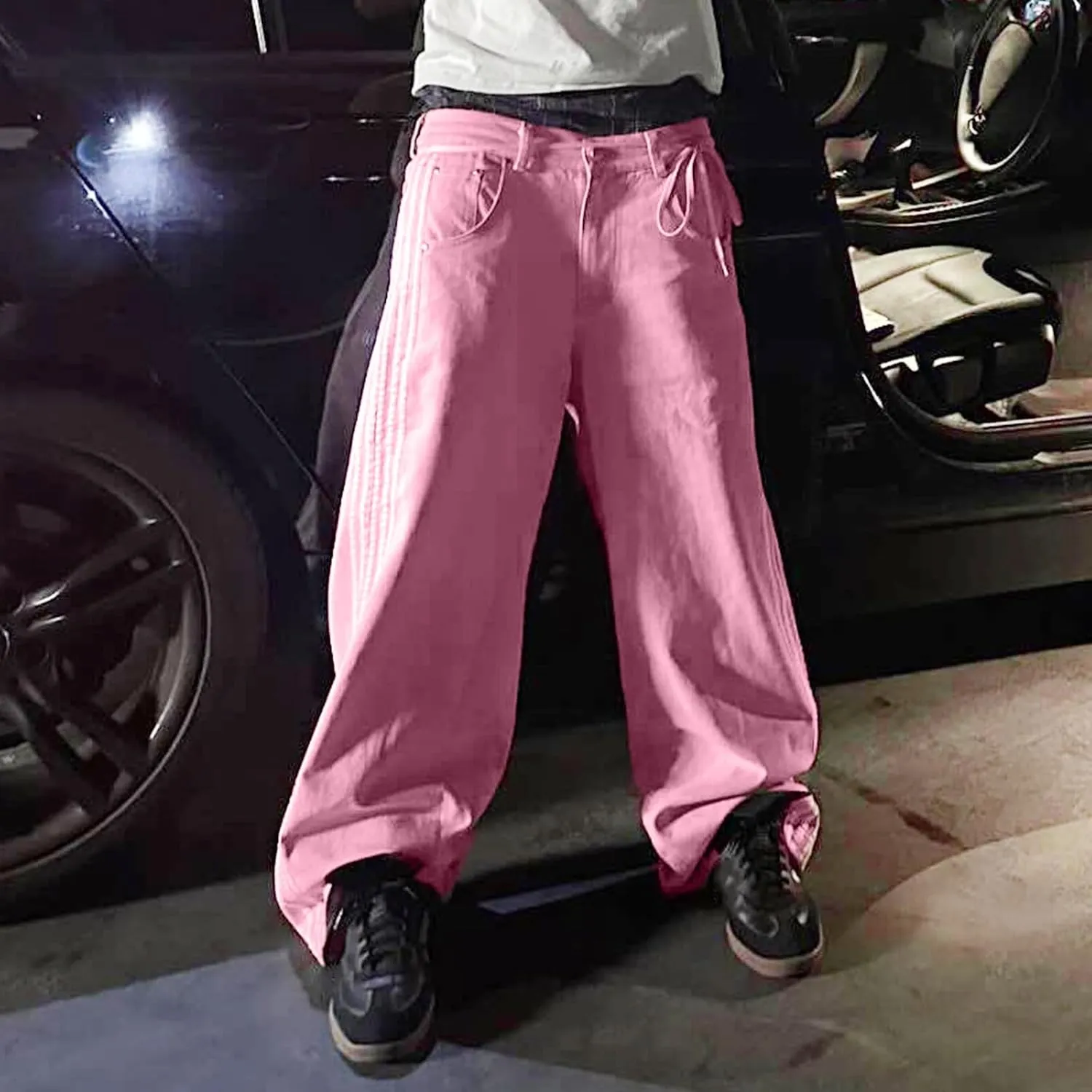 Women Jeans Wide Leg Denim Pants Straight Ankle Trousers Y2k Jeans Low Rise Jeans Relaxed Fit Baggy Jeans Streetwear