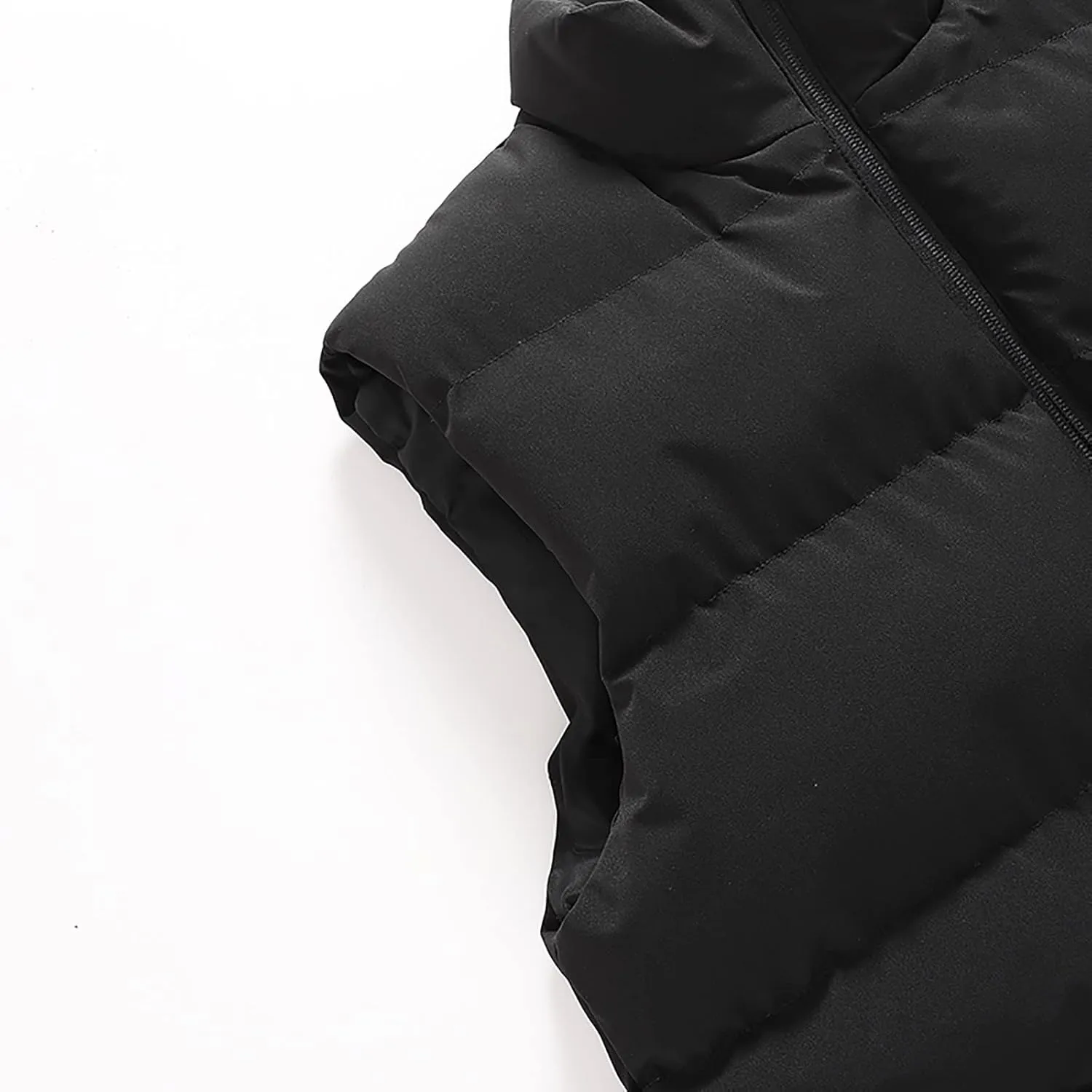 Women Padded Down Vest Puffer Stand Collar Sleeveless Jacket Outerwear Winter Warm Quilted Vest Coat