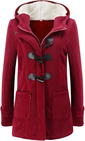 Women's Basic Wool Blend Pea Coats,Essential Double Breasted Midi Wool Blend Pea Coats Blazer Warm Winter Big Jackets