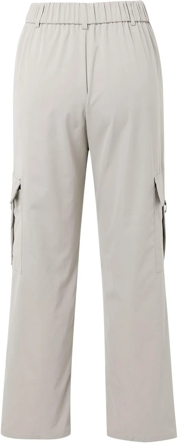 Womens Cargo Pants with Pockets Casual Fleece Baggy Sweatpants High Waisted Joggers Leggings for Women