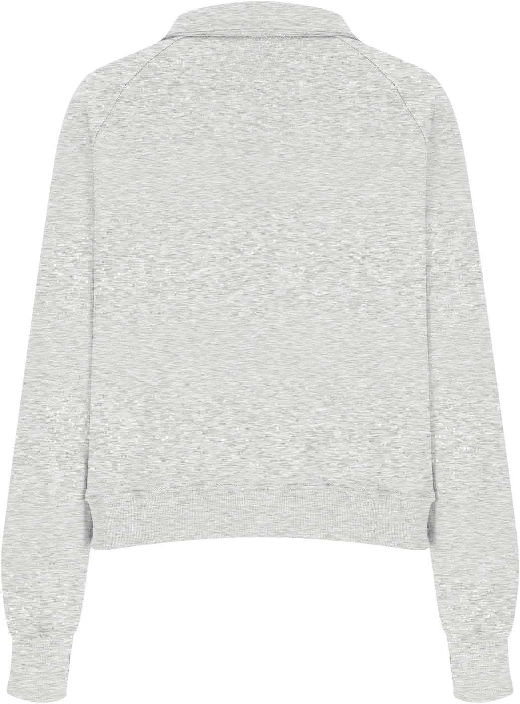 Womens Half Zip Pullover Cropped Oversized Sweatshirt Y2k Fleece Sweater Stand Collar Preppy Clothes with Thumb Holes