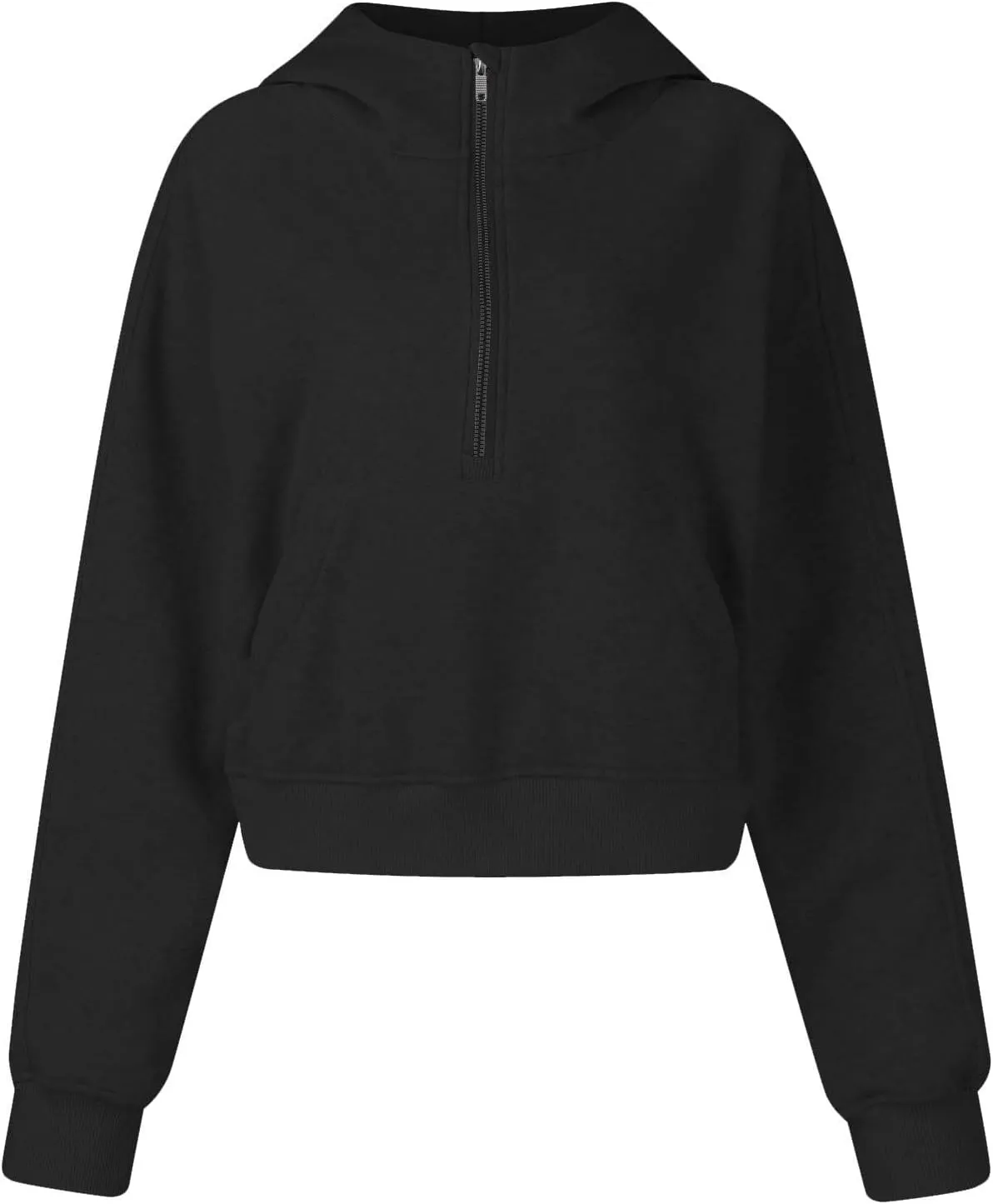 Women's Half Zip Sweatshirts Lapel Pullover Cropped Sweatshirts With Pocket Fall Outfits for Women 2024