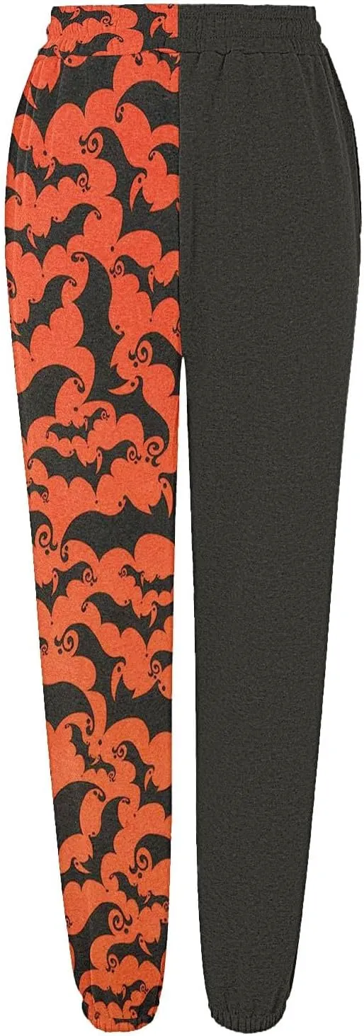 Womens Halloween Elastic Waist Pants Workout High Waisted Yoga Pants with Pockets Casual Pant with Pockets Halloween