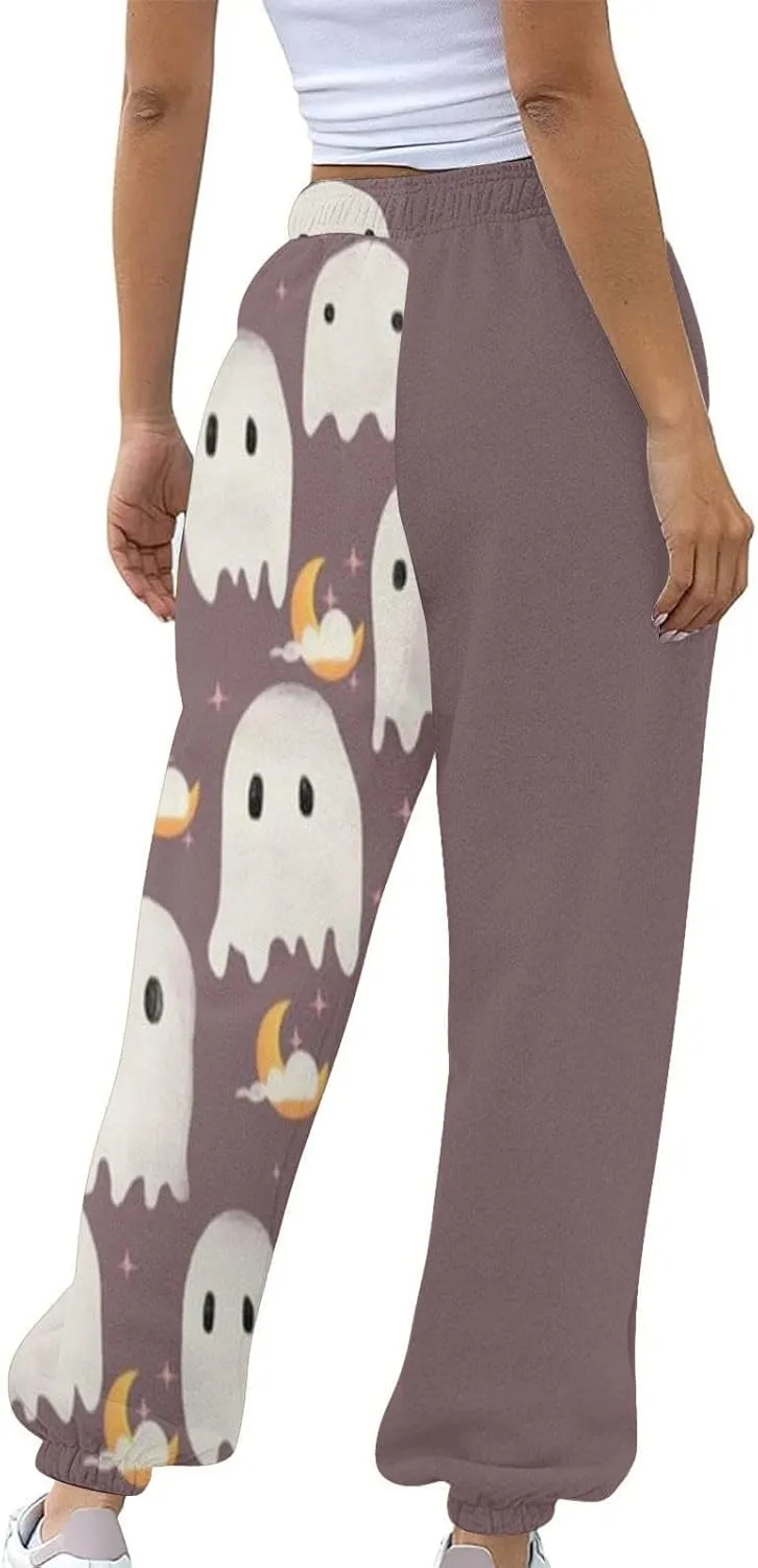 Womens Halloween Elastic Waist Pants Workout High Waisted Yoga Pants with Pockets Casual Pant with Pockets Halloween