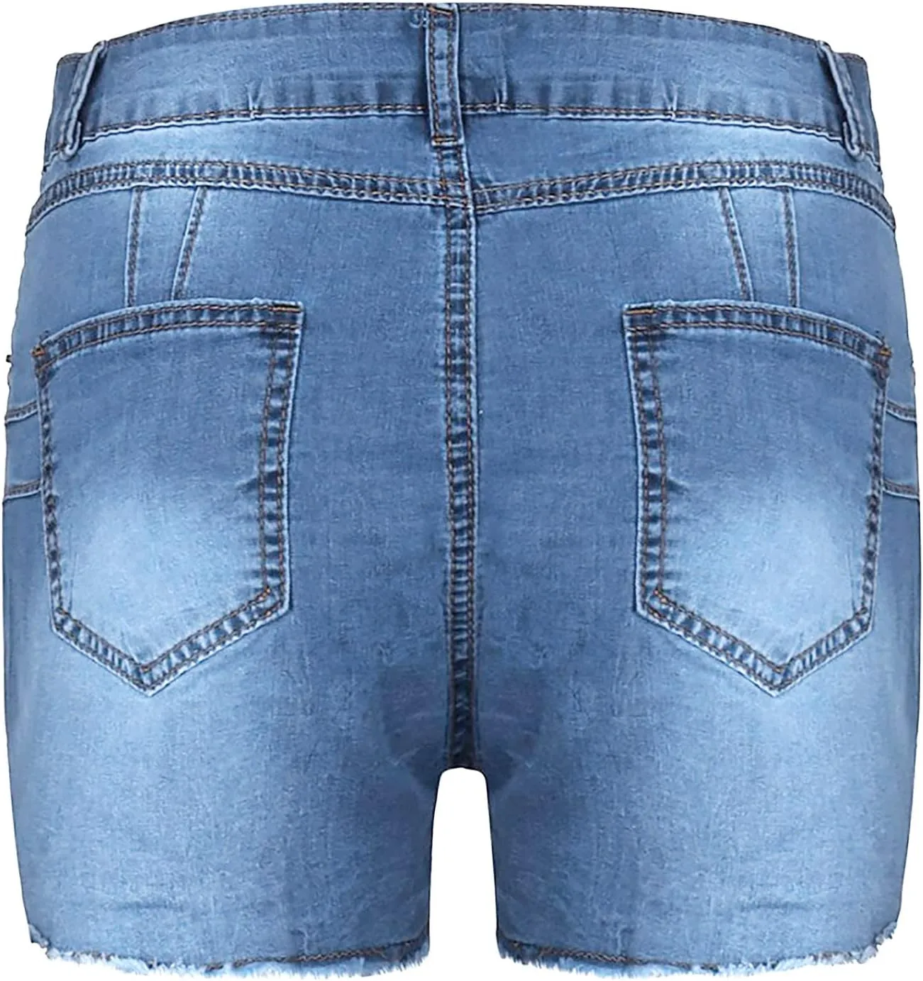 Women's High Waist Denim Shorts High Waisted Distressed Denim Shorts Plus Size Beach Casual Summer Denim Shorts