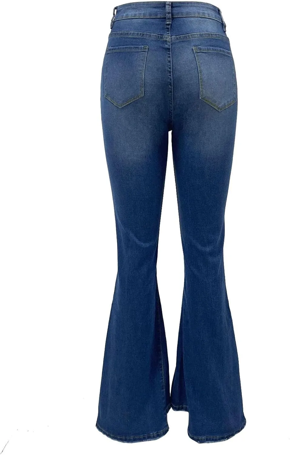 Womens High Waisted Bell Bottom Jeans Denim High Rise Flare Jean Pants Ripped Skinny Stretch Wide Leg Jeans