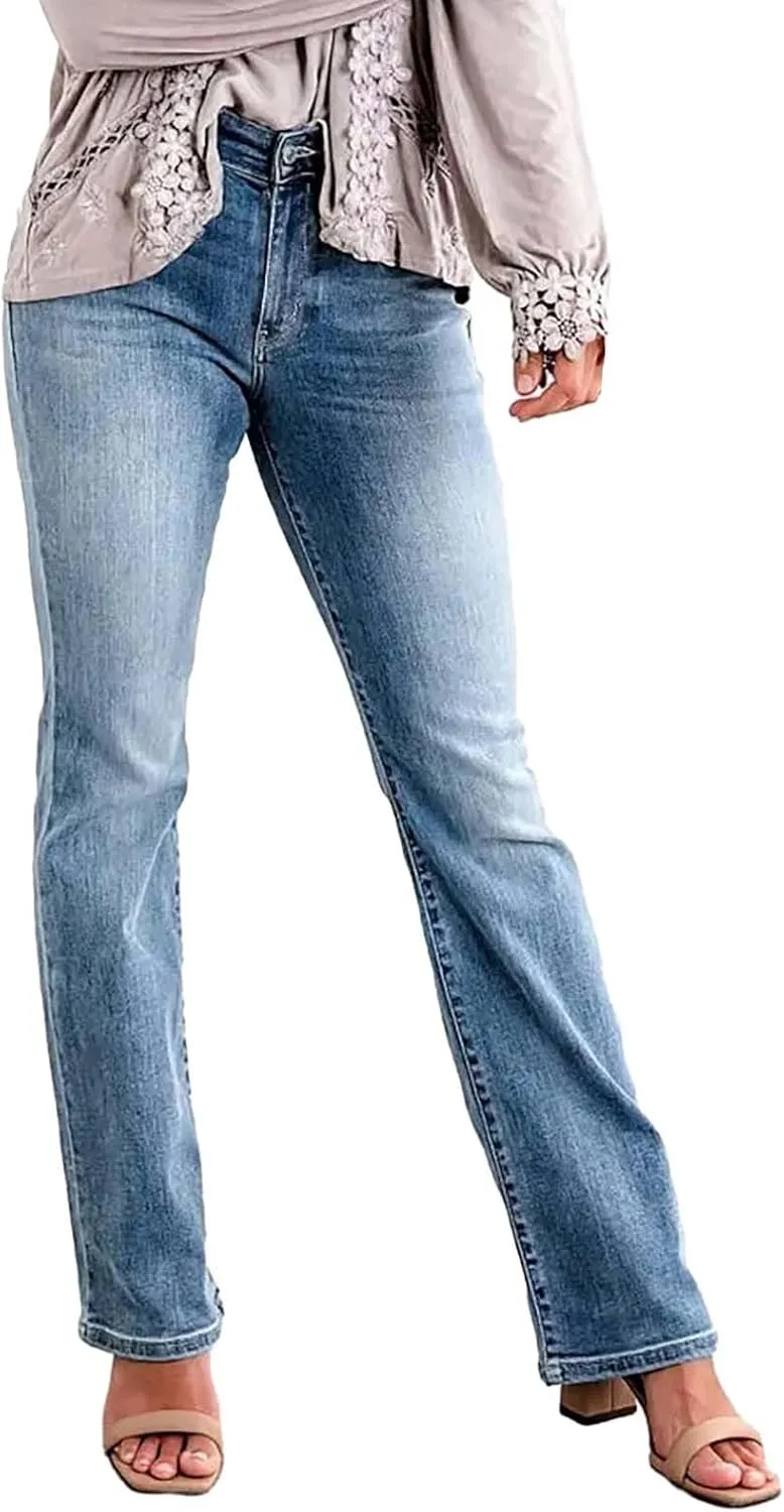 Womens Jeans Lace Poket Waisted Pants Trousers Up Womens Casual Women's Jeans Trendy Jeans for Women 2024