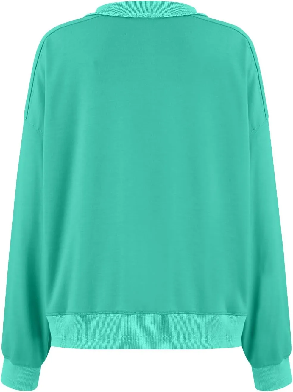 Women's Oversized Cropped Sweatshirts Crewneck Fleece Workout Pullover Sweater Fall Outfits