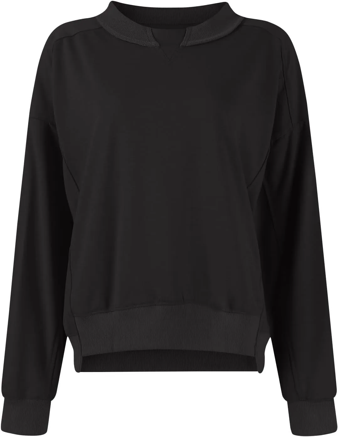 Women's Oversized Cropped Sweatshirts Crewneck Fleece Workout Pullover Sweater Fall Outfits