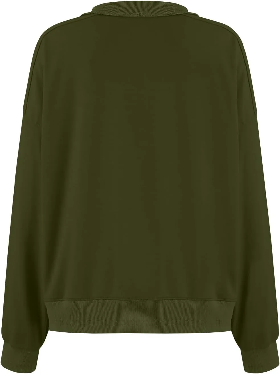 Women's Oversized Cropped Sweatshirts Crewneck Fleece Workout Pullover Sweater Fall Outfits