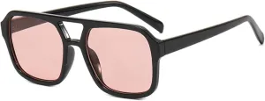 Women's Oversized Retro Cat Eye Sunglasses Vintage UV Protection Fashion Luxury Designer Black Eyewear Accessories(Pink)