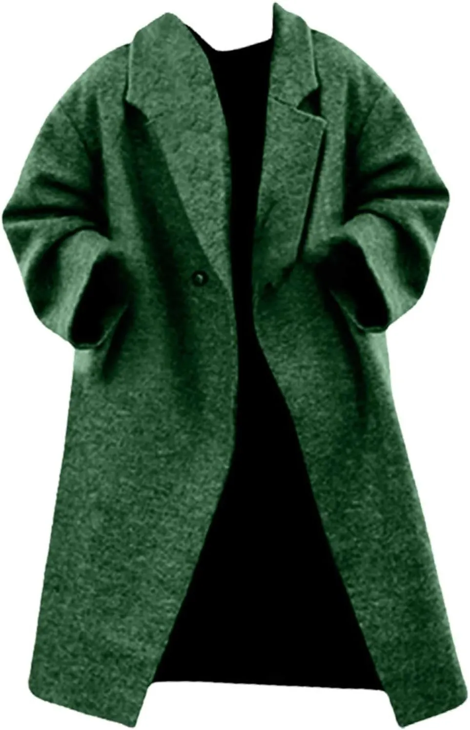 Women's Reversible Plaid Wool Blend Overcoat Fleece Notched Collar Double Breasted Pea Coat