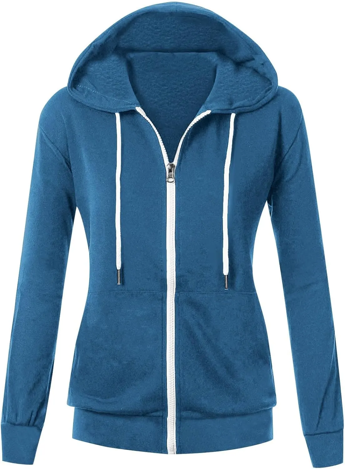 Womens Zip Up Hoodie Cropped Sweatshirts Thumb Hole Fleece Jackets Cropped Comfort Fall Loose Outfits Loose Outfits