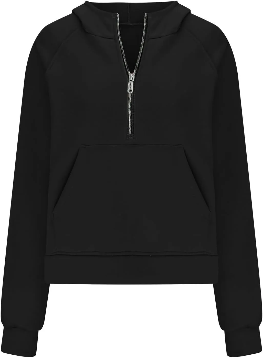 YRAETENM Half Zip Sweatshirt Women Oversized Cropped Fleece Jackets Long Sleeve Workout Hoodies Fall Clothes with Pockets