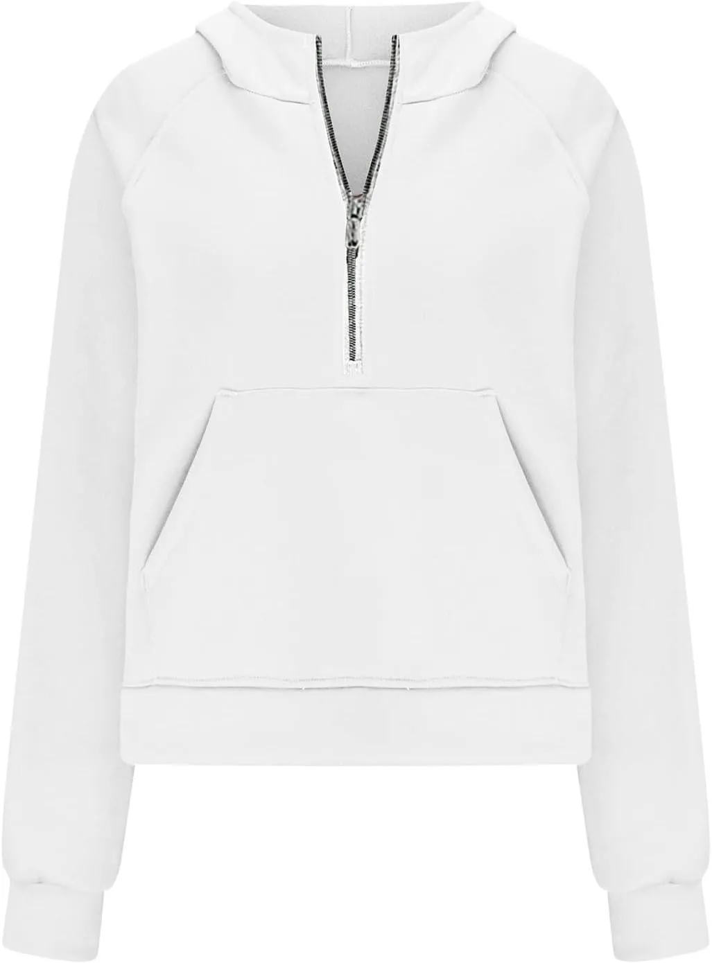 YRAETENM Half Zip Sweatshirt Women Oversized Cropped Fleece Jackets Long Sleeve Workout Hoodies Fall Clothes with Pockets
