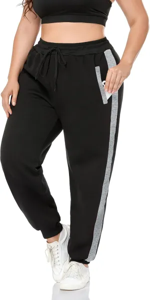 ZERDOCEAN Women's Plus Size Fleece Lined Sweatpants Warm Fleece Joggers Pants Active Track Pant with Pockets