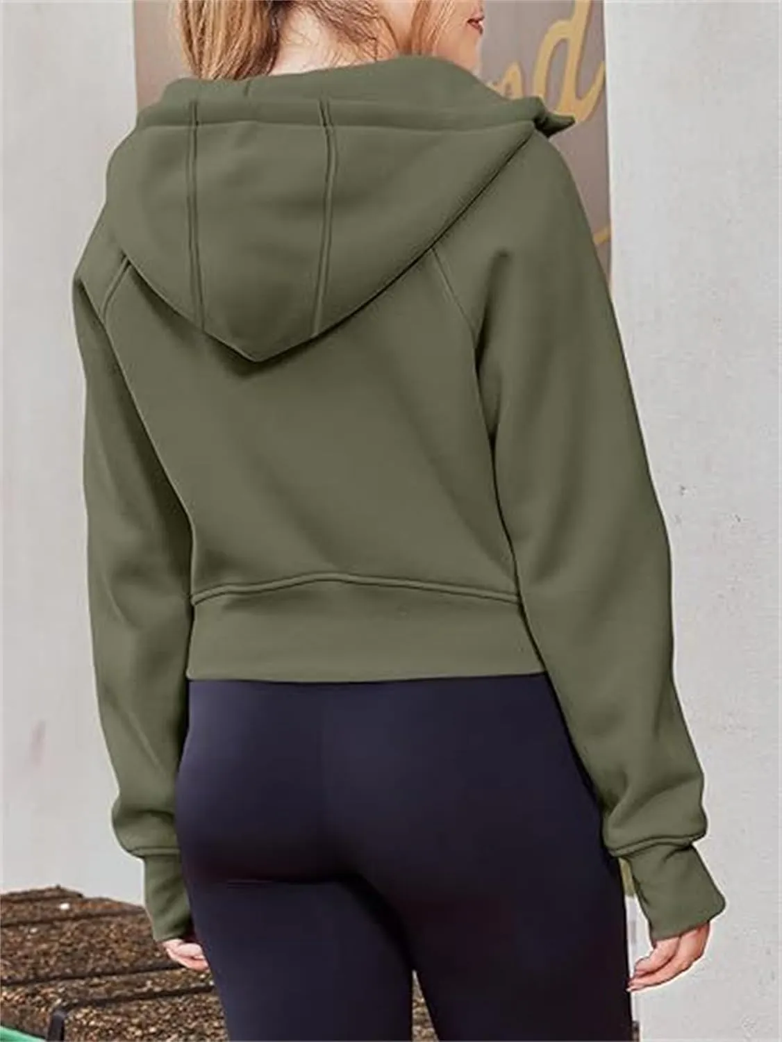 Zip Up Hoodies for Women Fleece Cropped Crew Neck Sweatshirts, Womens Cropped Zip Up Hoodies Fleece Sweatshirts
