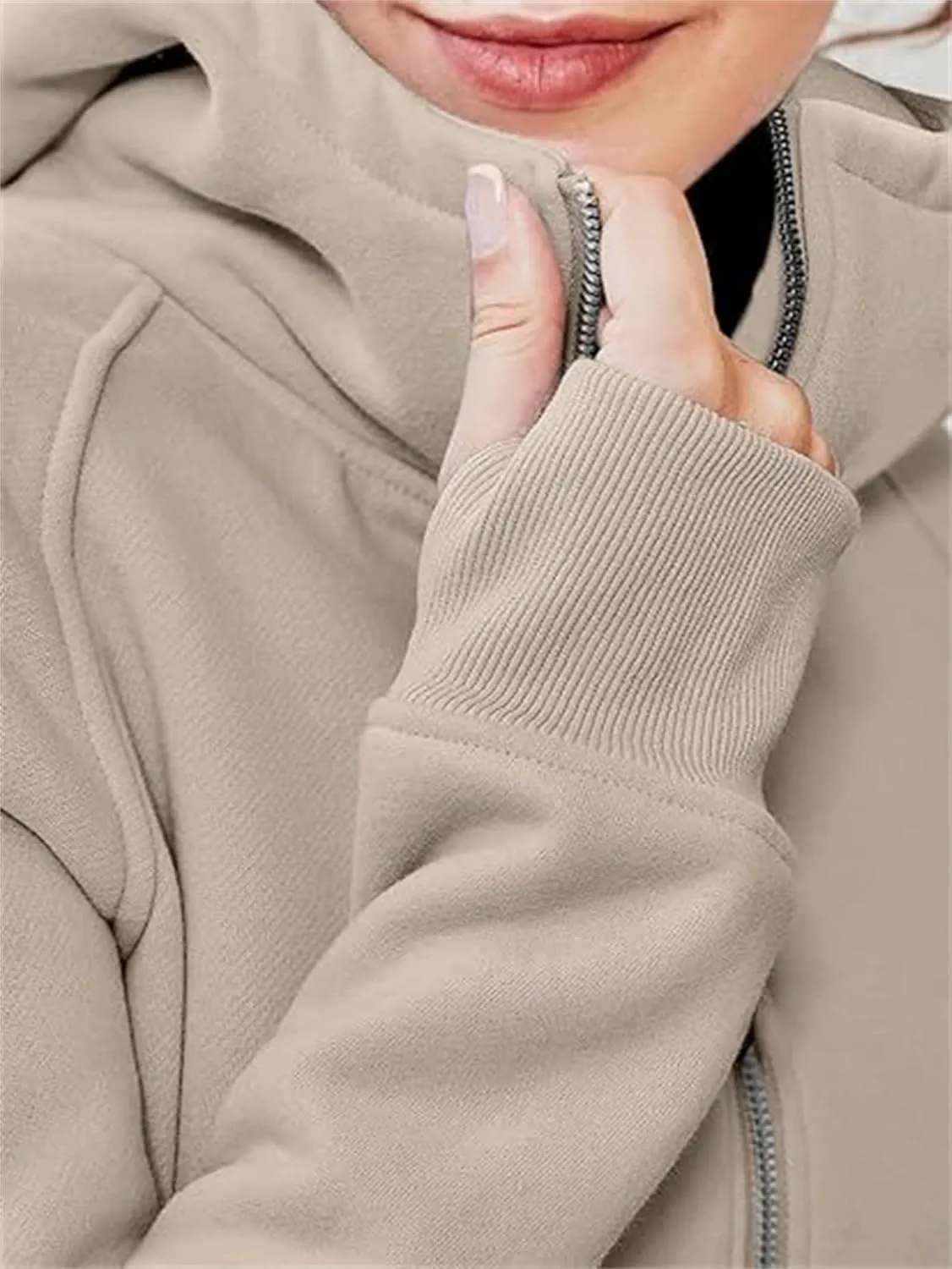Zip Up Hoodies for Women Fleece Cropped Crew Neck Sweatshirts, Womens Cropped Zip Up Hoodies Fleece Sweatshirts