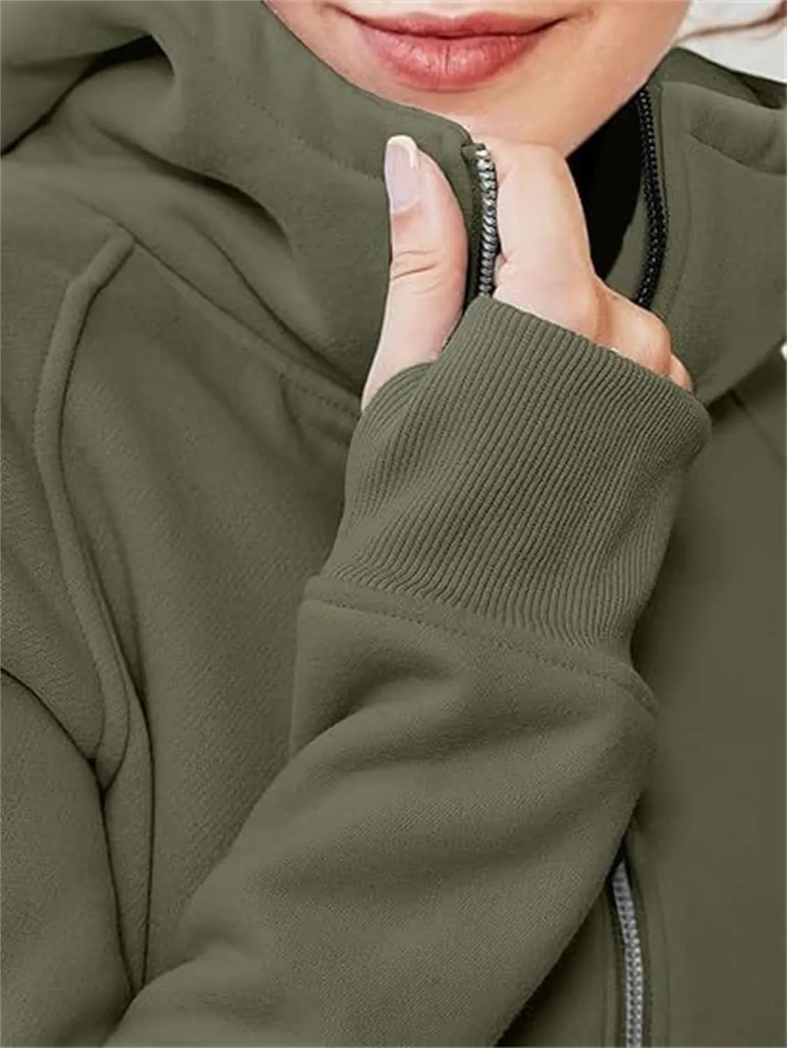 Zip Up Hoodies for Women Fleece Cropped Crew Neck Sweatshirts, Womens Cropped Zip Up Hoodies Fleece Sweatshirts