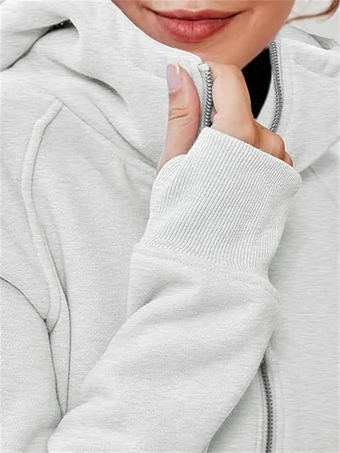 Zip Up Hoodies for Women Fleece Cropped Crew Neck Sweatshirts, Womens Cropped Zip Up Hoodies Fleece Sweatshirts